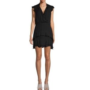 $319 All Silk Parker Tangia capsleeve ruffle dress incredibly flattering